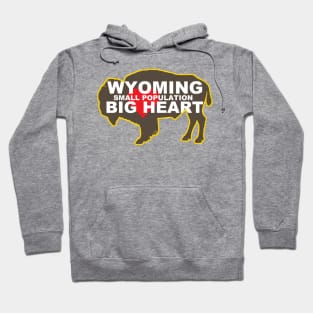 Wyoming, Small Population, BIG HEART Hoodie